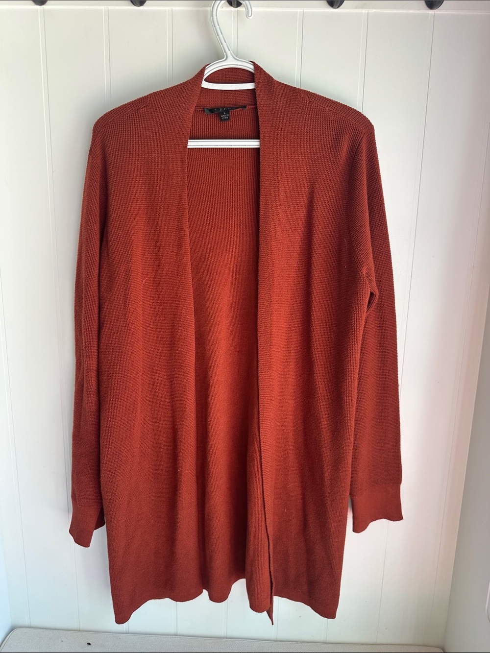 Cyrus Open-Front Rust Orange Women’s Cardigan
